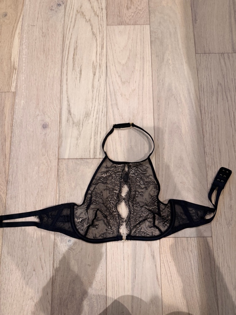 Victoria's Secret Black Lace Halter Bralette